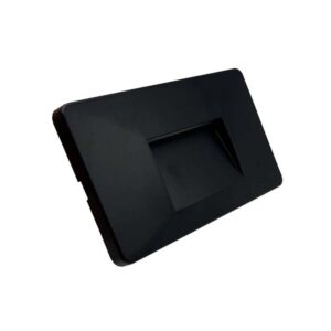 Aplique Led de Parede Saliente Retangular Preto 3W 2700K IP65 210Lm