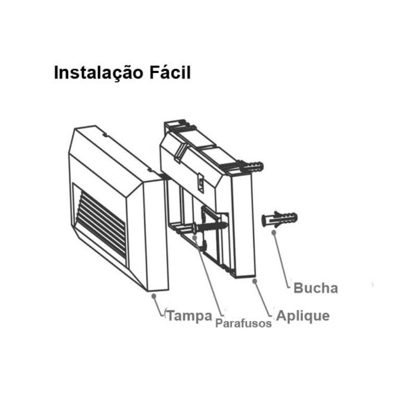 Aplique Led de Parede Saliente Retangular Branco 6W 3CCT IP65 300Lm - Image 4