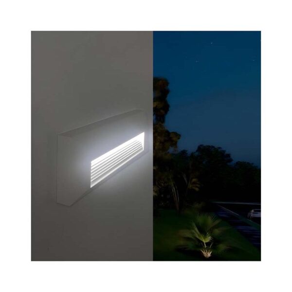 Aplique Led de Parede Saliente Retangular Branco 6W 3CCT IP65 300Lm - Image 5