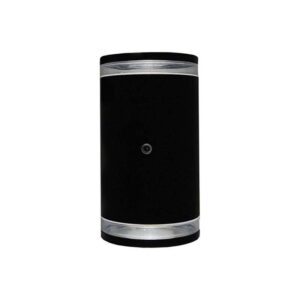 Aplique Parede Duplo Preto Red. 2x GU-10 IP65 Com Sensor Crepuscular