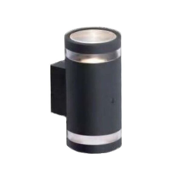 Aplique Parede Duplo Preto Red. 2x GU-10 IP65 Com Sensor Crepuscular - Image 2