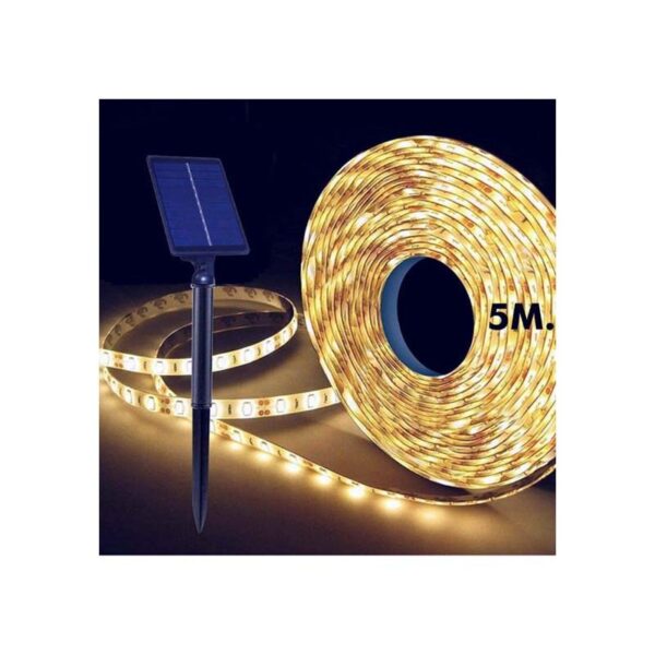 Kit Fita Led Solar C/ Comando Painel Solar IP65 2700K 5M - Image 3