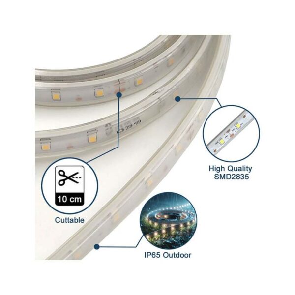 Kit Fita Led Solar C/ Comando Painel Solar IP65 2700K 5M - Image 2