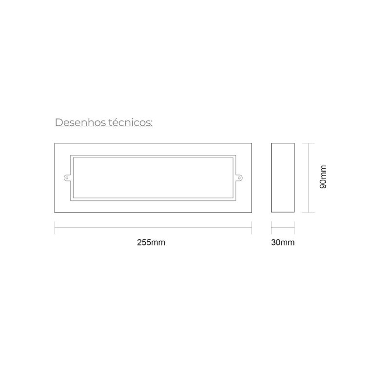 Aplique de Parede Mura 6W 500Lm IP65 Grafite Slighting - ESL7020CCT-GR - Image 2