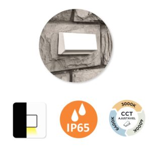 Aplique de Parede Prisma I 3W 200Lm IP65 Branco Slighting - ESL7021CCT-BR