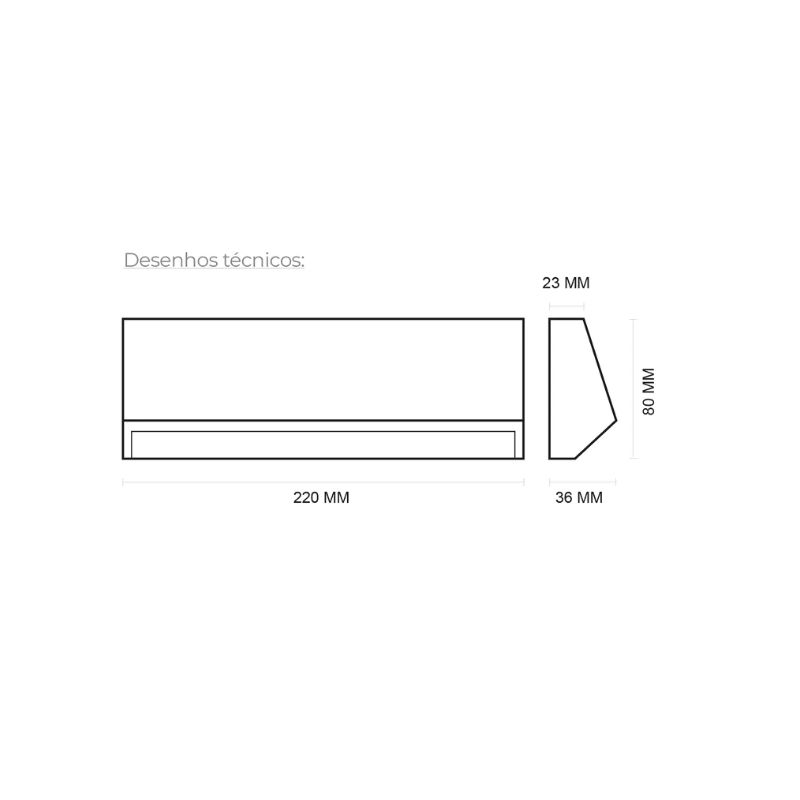 Aplique de Parede Prisma II 4W 250Lm IP65 Branco Slighting - ESL7022CCT-BR - Image 2
