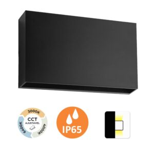 Aplique de Parede Suno I 12W 700Lm IP65 Grafite Slighting - ESL7023CCT-GR