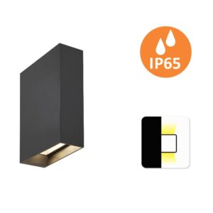 Aplique de Parede Tera 6W 600Lm IP65 Grafite Slighting