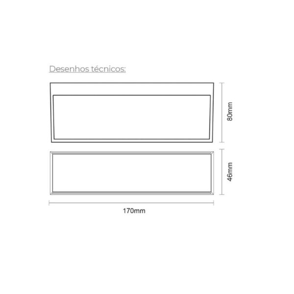 Aplique de Parede LIZ I 8W 500Lm IP65 Grafite Slighting - ESL7026CCT-GR - Image 2
