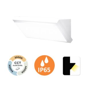 Aplique de Parede Vernum 21W 1350Lm IP65 Branco Slighting - ESL7028CCT-BR