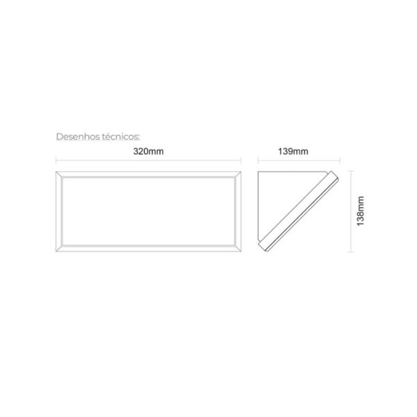 Aplique de Parede Vernum 21W 1350Lm IP65 Grafite Slighting - ESL7028CCT-GR - Image 2