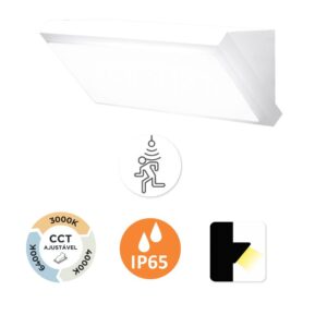 Aplique de Parede Vernum com Sensor de Presença 21W 1350Lm IP65 Branco Slighting - ESL7029CCT-BR