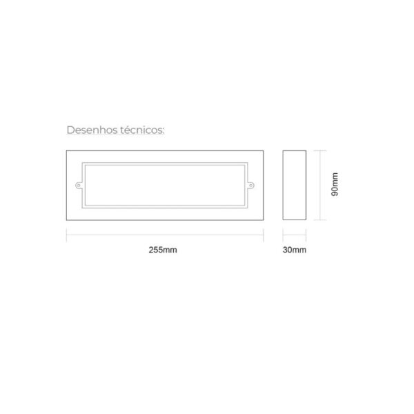 Aplique de Parede Mura com Cobertura Branca 6W 500Lm IP65 Branco Slighting - ESL703-BR - Image 2