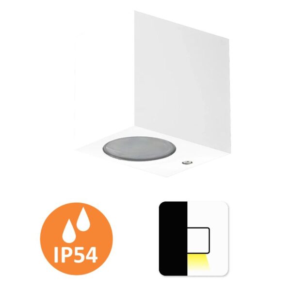 Aplique de Parede Box 7W 1xGU10 IP54 Branco Slighting - ESL7031-BR