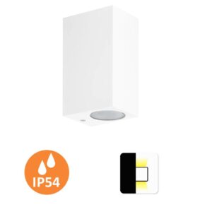 Aplique de Parede DuoBox 7W 2xGU10 IP54 Branco Slighting - ESL7032-BR