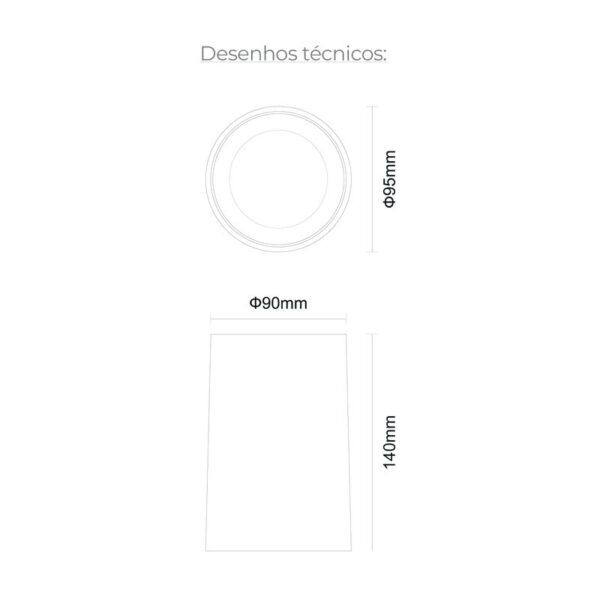 Aplique de Teto Orbis 7W 1xGU10 IP54 Branco Slighting - ESL7034-BR - Image 2