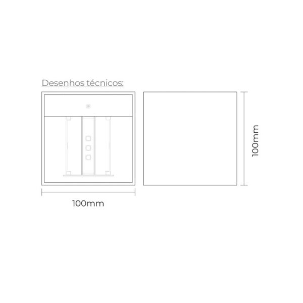 Aplique de Parede Lótus 10W 850Lm IP65 Branco Slighting - ESL7037CCT-BR - Image 2