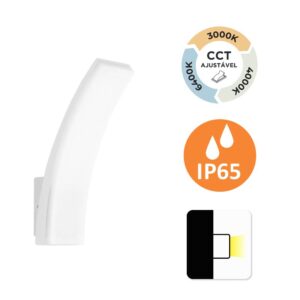 Aplique de Parede Hera 13W 800Lm IP65 Branco Slighting - ESL7049CCT-BR