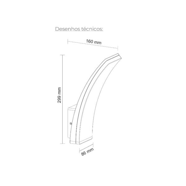 Aplique de Parede Hera 13W 800Lm IP65 Branco Slighting - ESL7049CCT-BR - Image 2