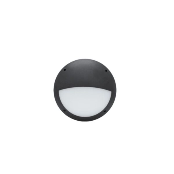 Plafond Half Moon 15W IK10 3CCT Preto Aron - ILAR-01917