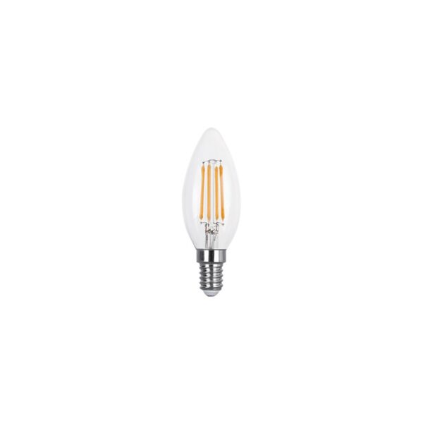 Lâmpada Led Chama C35 Filam Cristal Dimável E14 6W Aron