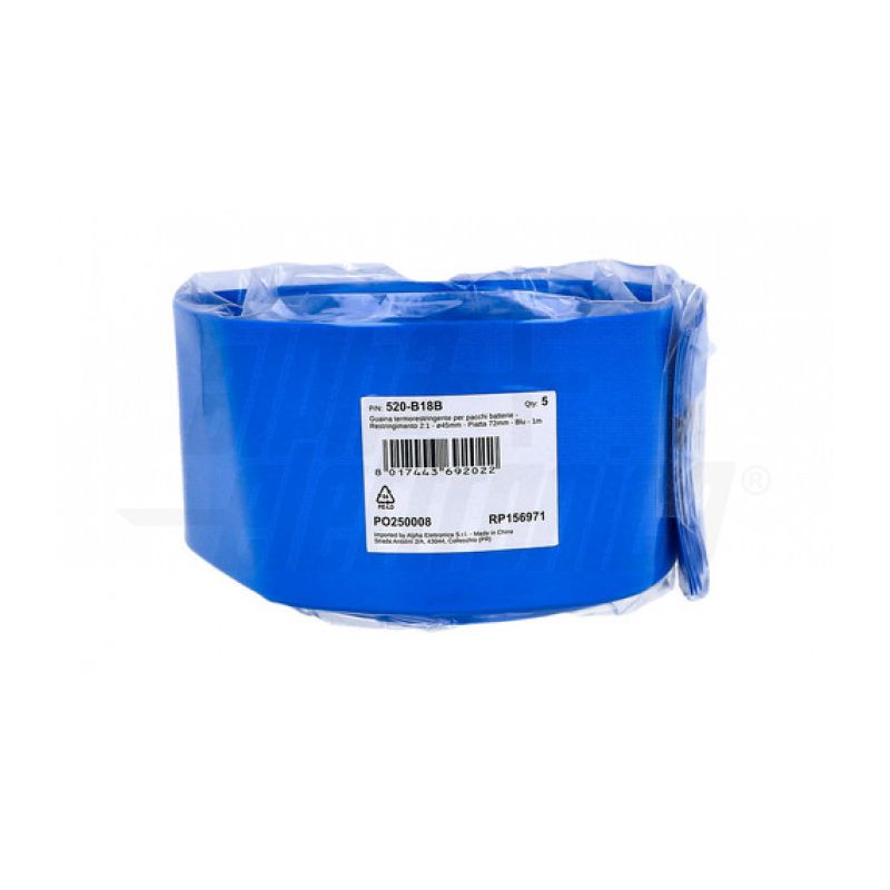 1M Manga Termo retráctil P/ Baterias ø45mm Alpha Elettronica - 520-B18B