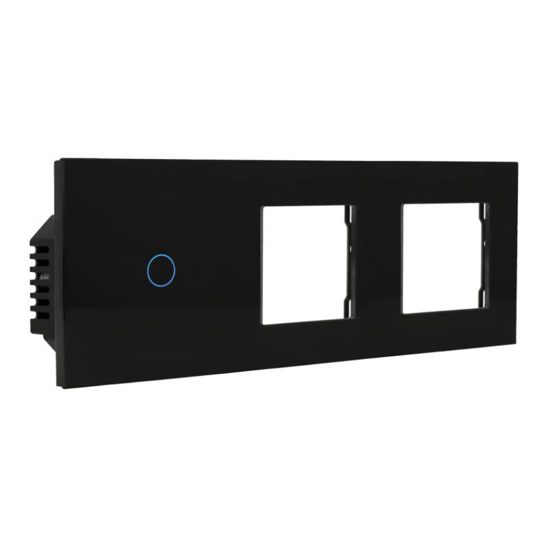 Kit com painel triplo e interruptor de 1 botão