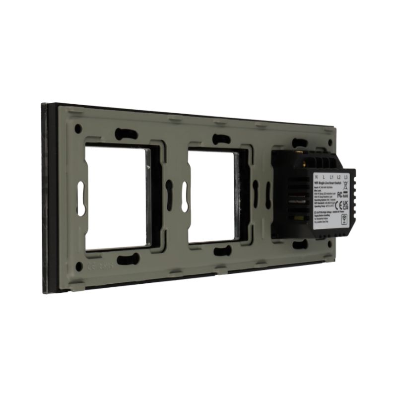 Kit com painel triplo e interruptor Wi-Fi com 2 botões - Image 2