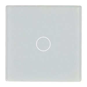 Painel de interruptor único com 1 botão Branco 47x47MM