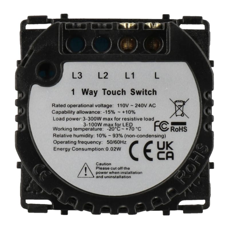 Interruptor de luz de 1 botão 300W p/ carga resistiva - Image 2