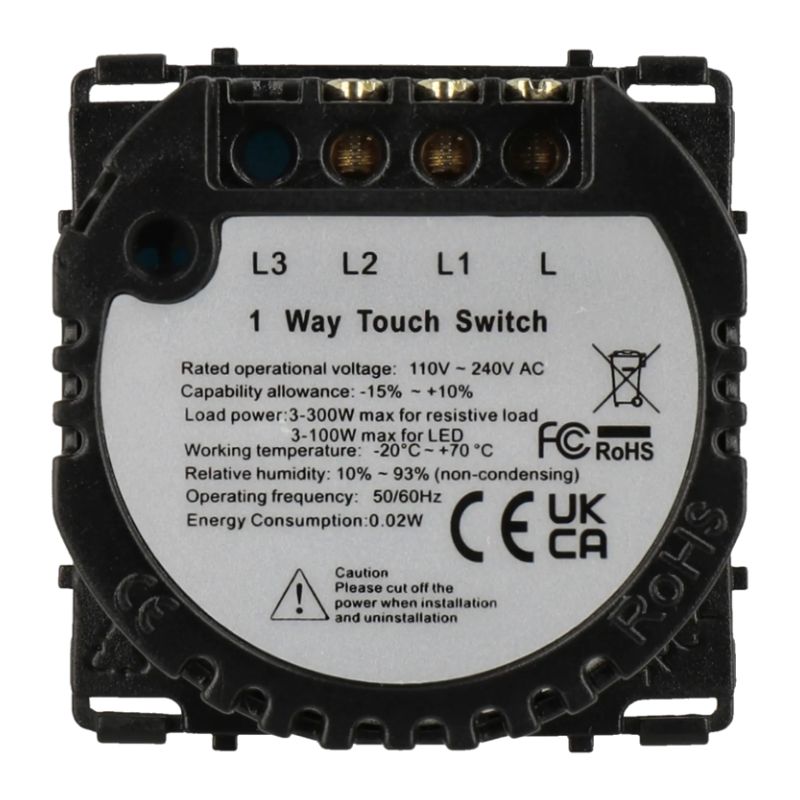 Interruptor de luz com 2 botões 300W p/ carga resistiva - Image 2