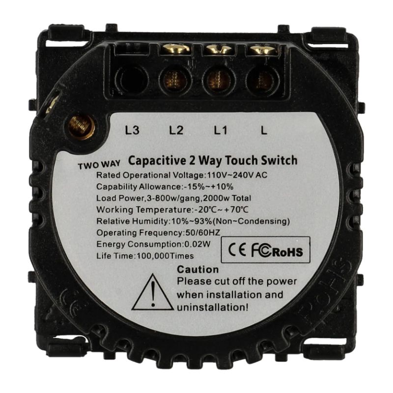 Interruptor de luz com 2 botões 2000W - Image 2