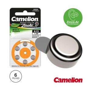 6 Pilhas Botão Pr48 / A13 1.4V 280mA Blister CAMELION - A13-BP6