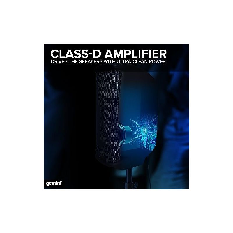 Sistema de Altifalantes PA Ativo Bluetooth de 8" e 500W Gemini - AS-2108BT - Image 6