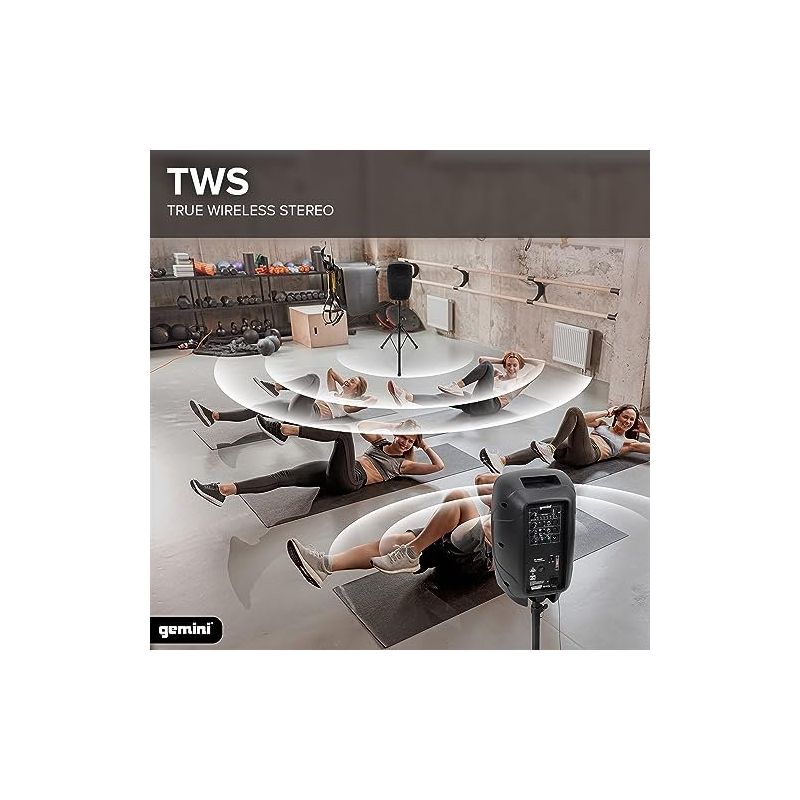 Sistema de Altifalantes PA Ativo Bluetooth de 8" e 500W Gemini - AS-2108BT - Image 5