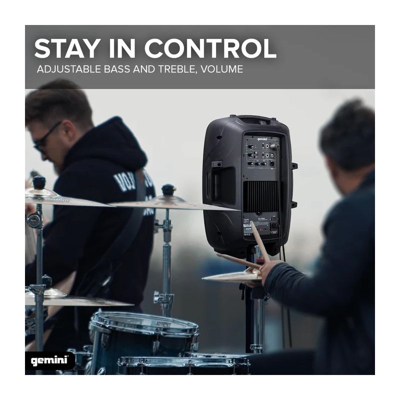 Alto-falante PA ativo de 8" 500W - Portátil com alimentação Gemini - AS-2108P - Image 4