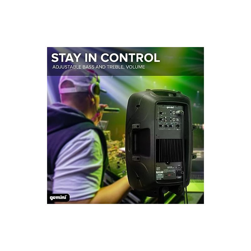 Alto-falante PA Ativo de 12" 1500W - Áudio Profissional Portátil Gemini - AS-2112P - Image 6
