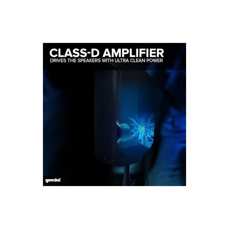 Alto-falante PA Ativo de 12" 1500W - Áudio Profissional Portátil Gemini - AS-2112P - Image 4