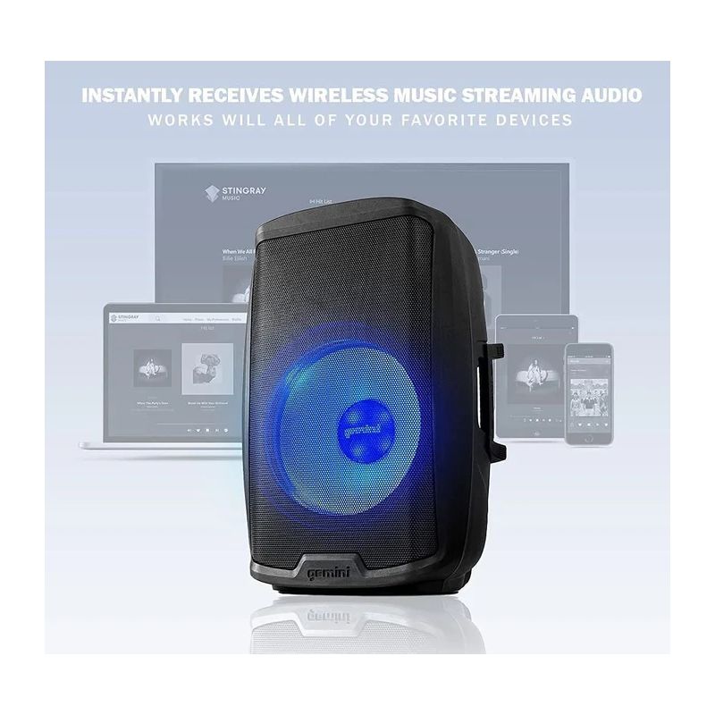 Altifalante PA Bluetooth com LED 2000 W 15" Gemini - AS-2115BT-LT - Image 5