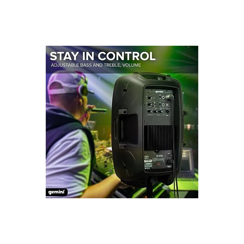 Altifalante PA ativo de 15" 2000W com driver de titânio Gemini - AS-2115P - Image 6
