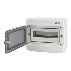 Caixa mural IP65 1x12 módulos c/porta transparente Eti - ECH-12PT