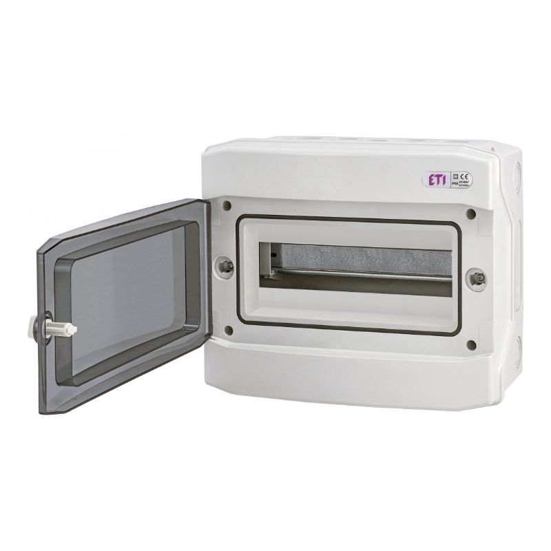 Caixa mural IP65 1x12 módulos c/porta transparente Eti - ECH-12PT