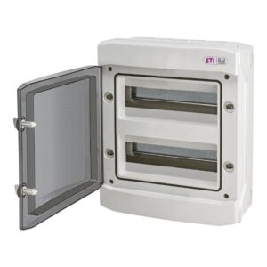 Caixa mural IP65 2x12 módulos c/porta transparente Eti - ECH-24PT