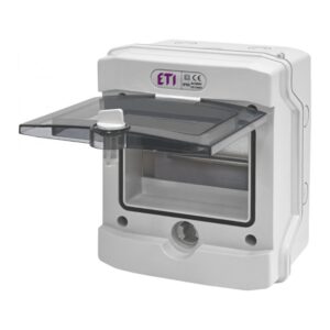 Caixa mural IP65 1x6 módulos c/porta transparente Eti - ECH-6G