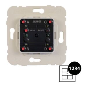 Botão de pressão quadruplo D40 40226 Efapel