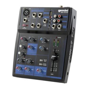 Misturador de áudio Bluetooth profissional de 5 canais USB Gemini - GEM-05USB