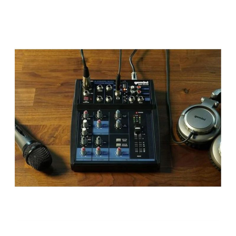 Misturador de áudio Bluetooth profissional de 5 canais USB Gemini - GEM-05USB - Image 5