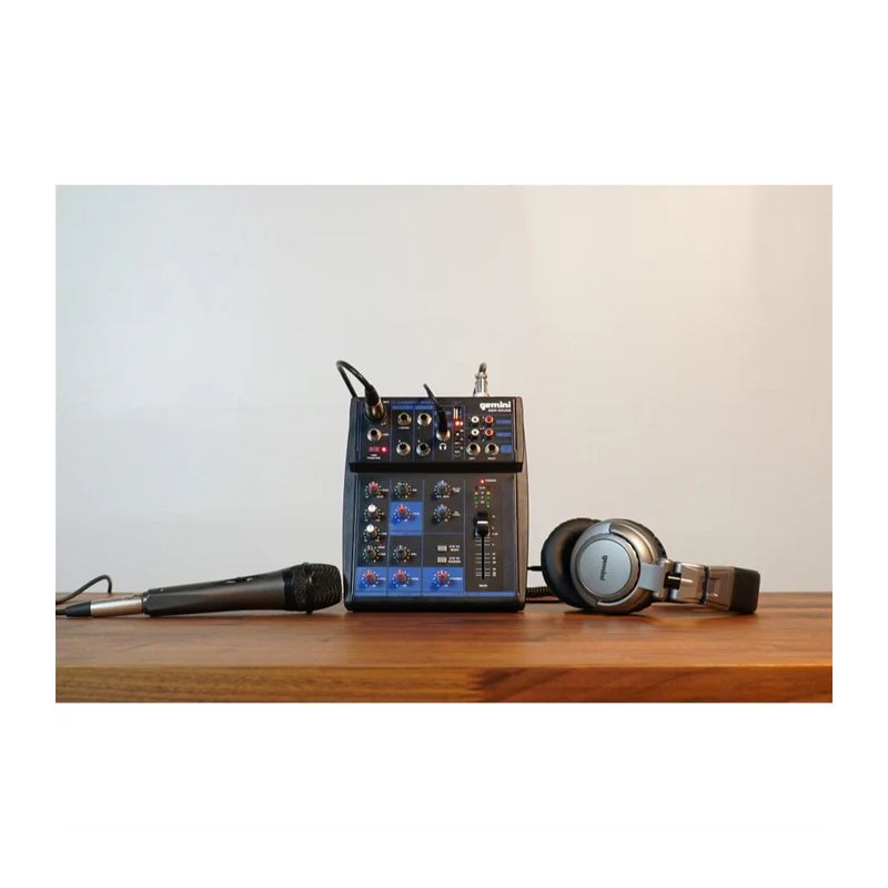 Misturador de áudio Bluetooth profissional de 5 canais USB Gemini - GEM-05USB - Image 3