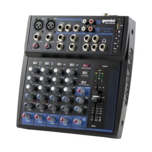 Misturador de áudio Bluetooth profissional de 8 canais Gemini - GEM-08USB