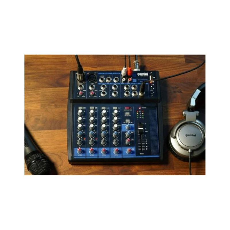 Misturador de áudio Bluetooth profissional de 8 canais Gemini - GEM-08USB - Image 4